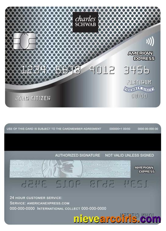 USA Charles Schwab & Co bank american express credit card